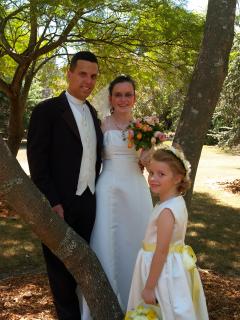 Bride Groom and Flowergirl